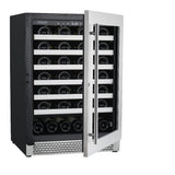 Cavavin Vinoa 24 in. 48 Bottle Wine Cooler in Stainless Steel V-048WSZ