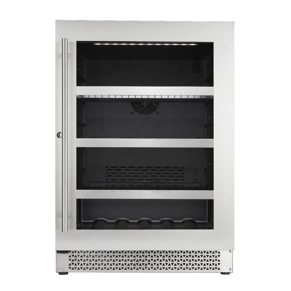 Cavavin Vinoa 24 in. 126 Can/6 Bottle Beverage Center in Stainless Steel V-050BVC