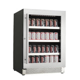 Cavavin Vinoa 24 in. 126 Can/6 Bottle Beverage Center in Stainless Steel V-050BVC
