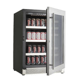 Cavavin Vinoa 24 in. 126 Can/6 Bottle Beverage Center in Stainless Steel V-050BVC