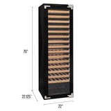 Allavino 107 Bottle Single Zone Panel Ready Wine Refrigerator VCWR-107PRS-1R