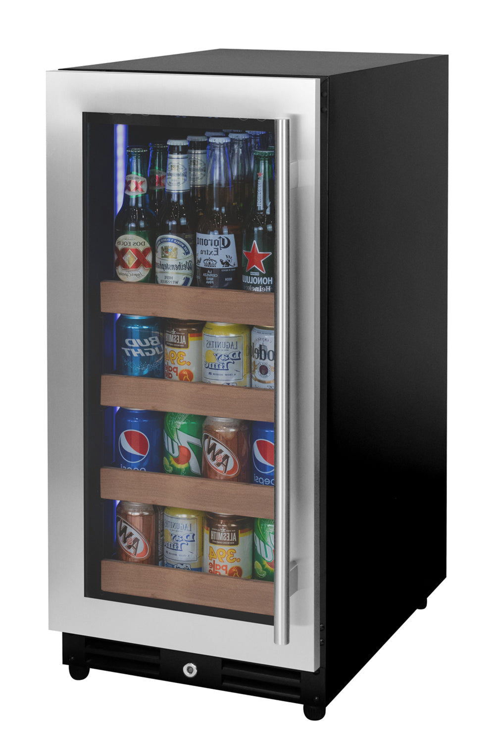 Allavino 15" Wide Reserva Series Stainless Steel Left Hinge Beverage Center