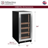 Allavino 15” Reserva Series Stainless Steel Right Hinge Beverage Center