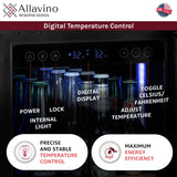 Allavino 15" Wide Reserva Series Stainless Steel Left Hinge Beverage Center