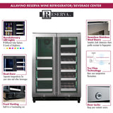 Allavino Reserva Series 24″ Wide Two-Door Stainless Steel Wine Refrigerator & Beverage Center Dual-Zone Wine Cooler VSBCW34FD-2S