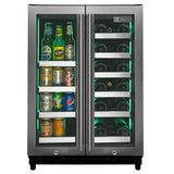 Allavino Reserva Series 24″ Wide Two-Door Stainless Steel Wine Refrigerator & Beverage Center Dual-Zone Wine Cooler VSBCW34FD-2S