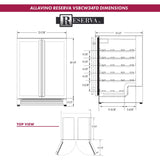 Allavino Reserva Series 24″ Wide Two-Door Stainless Steel Wine Refrigerator & Beverage Center with Wood Front Shelves VSBCW34FD-2SW