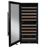 Allavino Reserva Series 119-Bottle 55″ Semi-Tall Dual Zone Left Hinge Black Metal Wine Refrigerator