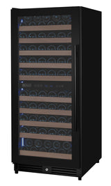 Allavino Reserva Series 119-Bottle 55″ Semi-Tall Dual Zone Left Hinge Black Metal Wine Refrigerator