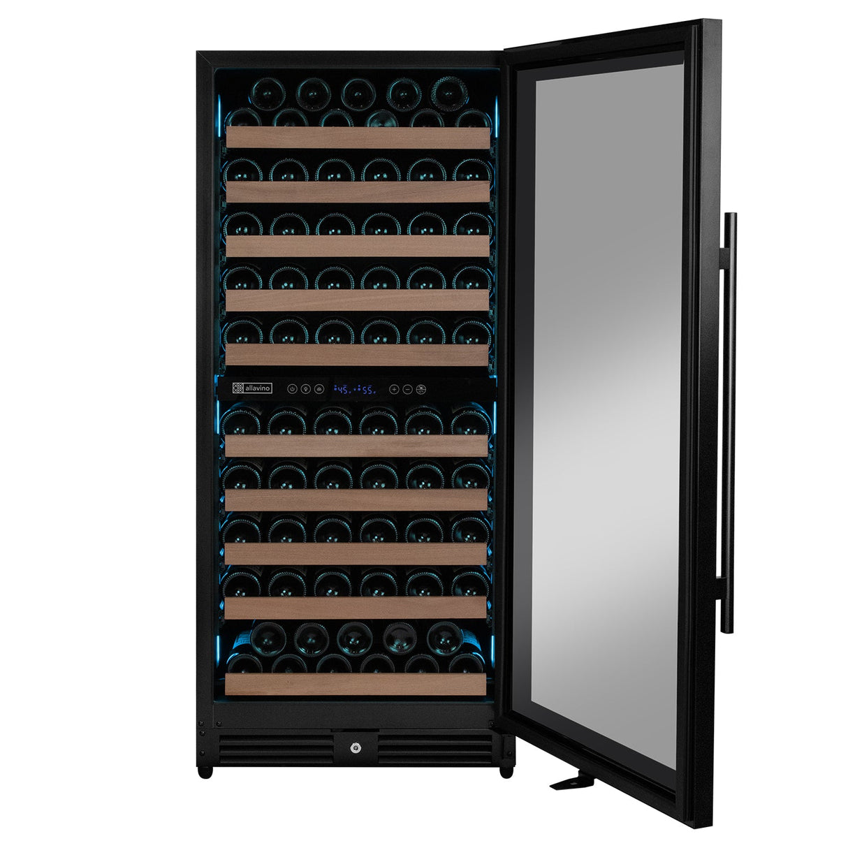 Allavino Reserva Series 119‑Bottle 55″ Semi Tall Dual Zone Right Hinge Black Metal Wine Refrigerator VSW11955D‑2BR