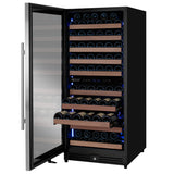 Allavino Reserva Series 119-Bottle 55″ Tall Dual Zone Left Hinge Stainless Steel Wine Refrigerator VSW11955D-2SL