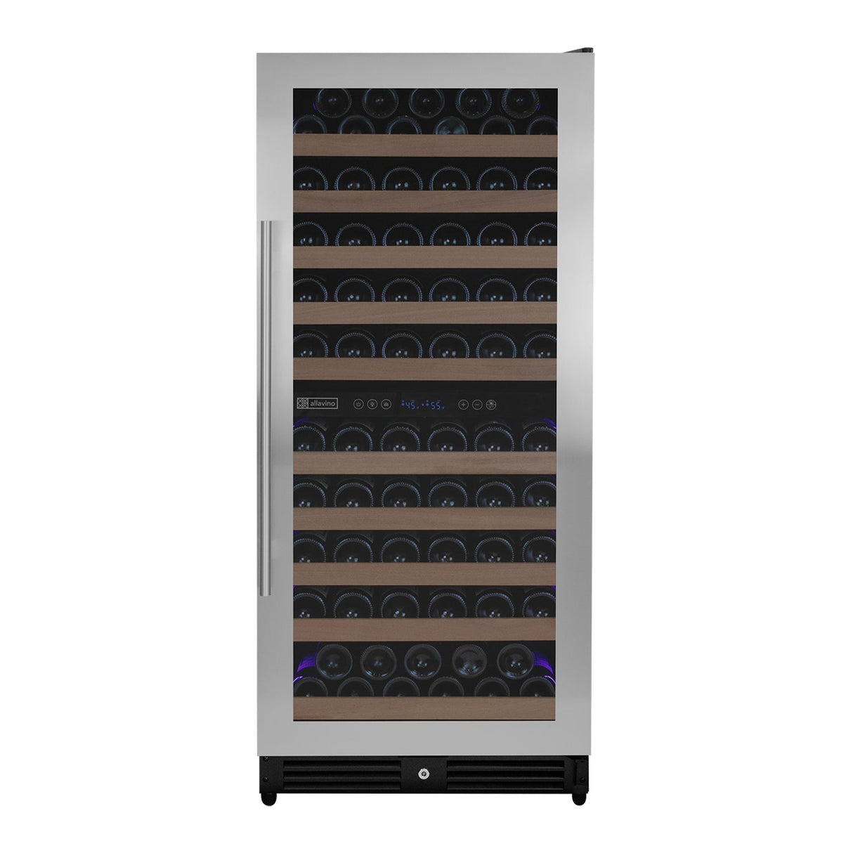 Allavino Reserva Series 119 Bottle 55" Tall Dual Zone Right Hinge Stainless Steel Wine Refrigerator