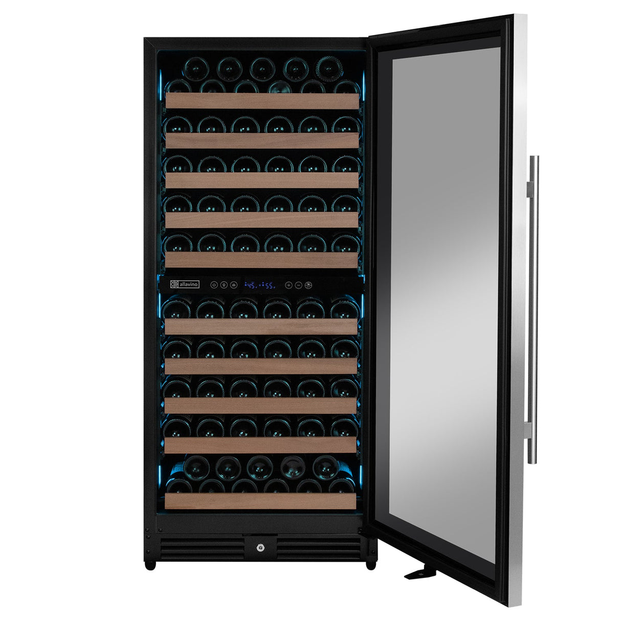 Allavino Reserva Series 119 Bottle 55" Tall Dual Zone Right Hinge Stainless Steel Wine Refrigerator