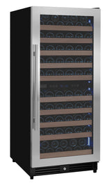 Allavino Reserva Series 119 Bottle 55" Tall Dual Zone Right Hinge Stainless Steel Wine Refrigerator