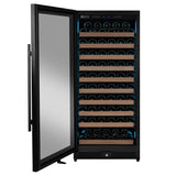 Allavino Reserva Series 119‑Bottle 55″ Semi Tall Single Zone Left Hinge Black Metal Wine Refrigerator VSW11955S‑1BL