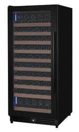 Allavino Reserva Series 119‑Bottle 55″ Semi Tall Single Zone Left Hinge Black Metal Wine Refrigerator VSW11955S‑1BL