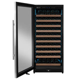 Allavino Reserva Series 119 Bottle 55" Tall Single Zone Left Hinge Stainless Steel Wine Refrigerator