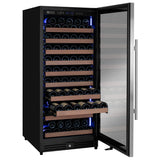 Allavino Reserva Series 119 Bottle 55" Tall Single Zone Right Hinge Stainless Steel Wine Refrigerator