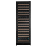 Allavino Reserva Series 154 Bottle 71" Tall Dual Zone Built-in Right Hinge Wine Refrigerator with Black Metal Door