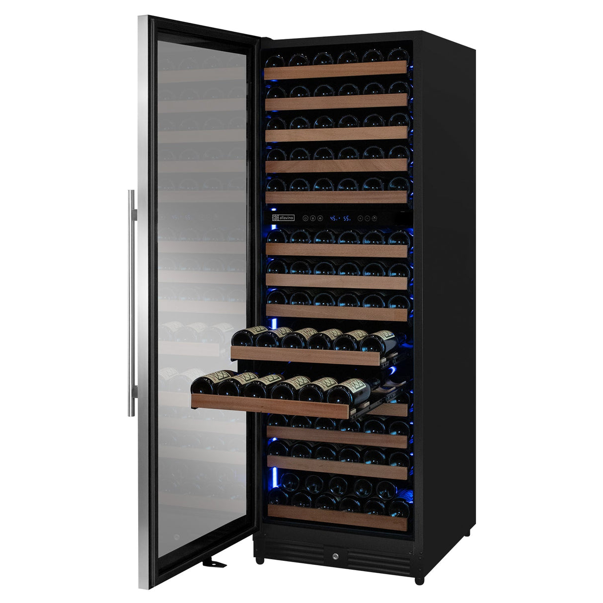 Allavino Reserva Series 154 Bottle 71" Tall Dual Zone Left Hinge Stainless Steel Wine Refrigerator