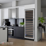 Allavino Reserva Series 154 Bottle 71" Tall Dual Zone Left Hinge Stainless Steel Wine Refrigerator