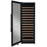 Allavino Reserva Series 163 Bottle 71" Tall Single Zone Left Hinge Black Metal Wine Cooler Refrigerator