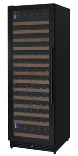Allavino Reserva Series 163 Bottle 71" Tall Single Zone Left Hinge Black Metal Wine Cooler Refrigerator