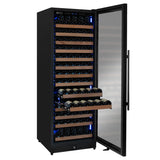 Allavino Reserva Series 163 Bottle 71" Tall Single Zone Right Hinge Black Metal Wine Cooler Refrigerator