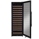 Allavino Reserva Series 163 Bottle 71" Tall Single Zone Right Hinge Black Metal Wine Cooler Refrigerator