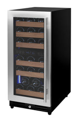 Allavino Reserva Series 15" Wide 30 Bottle Dual Zone Stainless Steel Left Hinge Wine Refrigerator