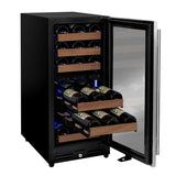Allavino Reserva 15" Wide 30-Bottle Dual Zone Stainless Steel Right Hinge Wine Refrigerator VSW3015D-2SR