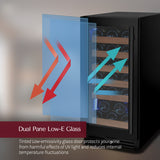 Allavino Reserva 15" 30-Bottle Single Zone Black Right Hinge Wine Refrigerator VSW3015S-1BR