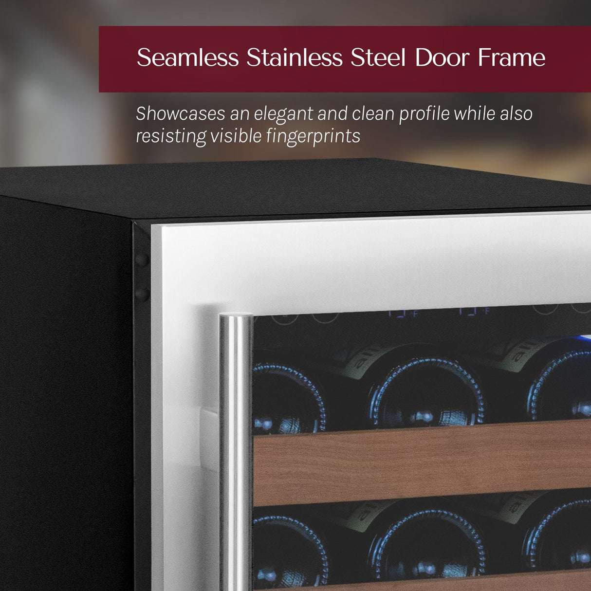 Allavino 15" Wide Reserva Series 30 Bottle Single Zone Stainless Steel Left Hinge Wine Refrigerator AO VSW3015S-1SL