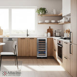 Allavino 15" Wide Reserva Series 30 Bottle Single Zone Stainless Steel Right Hinge Wine Refrigerator
