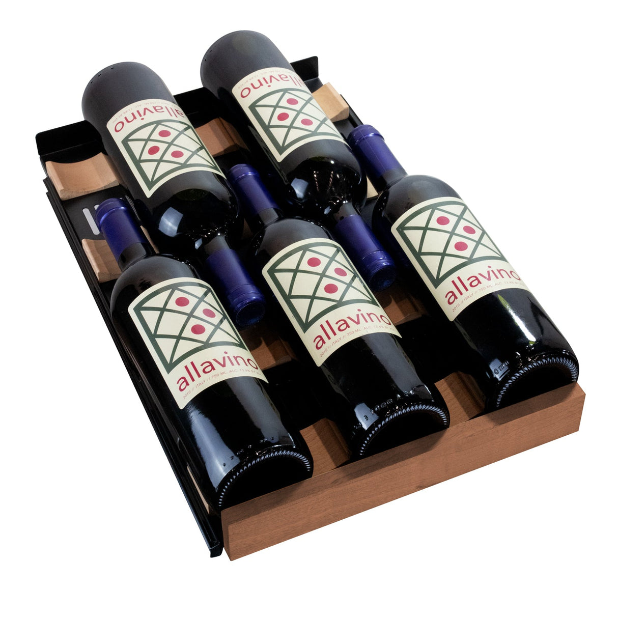 Allavino 15" Wide Reserva Series 30-Bottle Dual Zone Black Right Hinge Wine Refrigerator