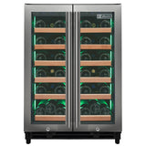 Allavino 24″ Wide FlexCount II Tru‑Vino 36‑Bottle Dual Zone Stainless Steel Wine Refrigerator