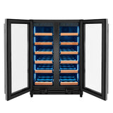 Allavino 24″ Wide FlexCount II Tru‑Vino 36‑Bottle Dual Zone Stainless Steel Wine Refrigerator