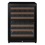 Allavino Reserva Series 51-Bottle Dual Zone Built-In Luxury Wine Refrigerator with Black Door Left Hinge VSW5134D-2BL