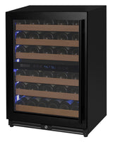 Allavino Reserva Series 51-Bottle Dual Zone Built-In Luxury Wine Refrigerator with Black Door Left Hinge VSW5134D-2BL