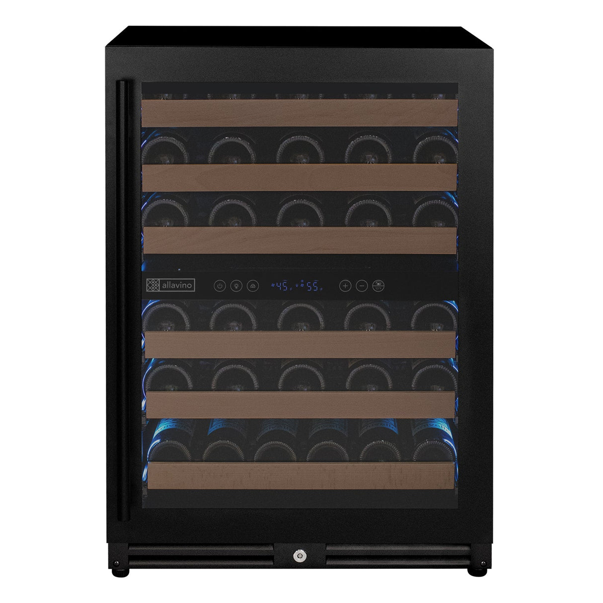 Allavino Reserva Series 51-Bottle Dual Zone Built-In Luxury Wine Refrigerator with Black Door Right Hinge VSW5134D-2BR