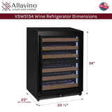 Allavino Reserva Series 51-Bottle Dual Zone Built-In Luxury Wine Refrigerator with Black Door Right Hinge VSW5134D-2BR
