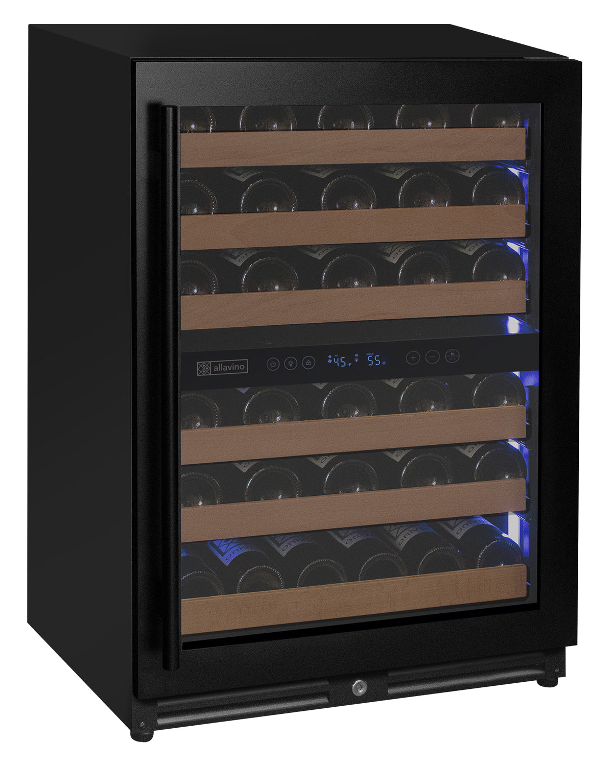Allavino Reserva Series 51-Bottle Dual Zone Built-In Luxury Wine Refrigerator with Black Door Right Hinge VSW5134D-2BR
