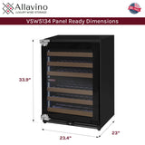 Allavino Reserva Series 51″ Dual Zone Built‑In Luxury Wine Refrigerator with Panel‑Ready Overlay Door Left Hinge