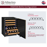 Reserva Series - 56 Bottle Dual Zone Built-in Luxury Wine Refrigerator with Panel Ready Overlay Door - Right Hinge