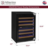 Reserva Series - 56 Bottle Dual Zone Built-in Luxury Wine Refrigerator with Panel Ready Overlay Door - Right Hinge