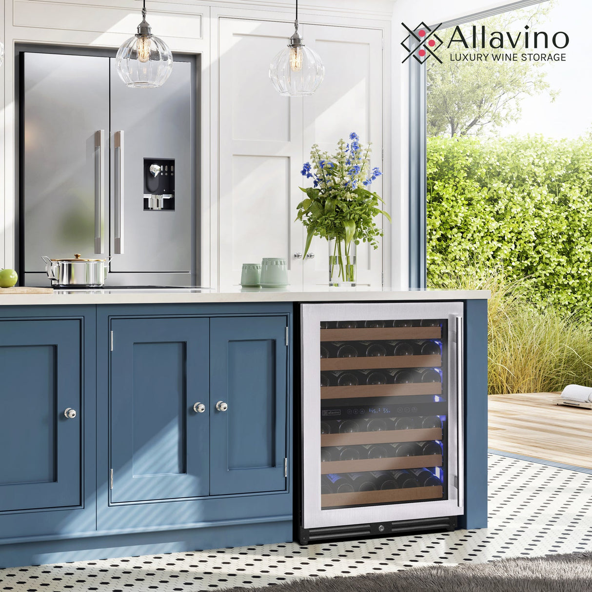 Allavino Reserva Series 51-Bottle Dual Zone Built-In Luxury Wine Refrigerator with Stainless Steel Door Left Hinge VSW5134D-2SL
