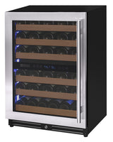 Allavino Reserva Series 51-Bottle Dual Zone Built-In Luxury Wine Refrigerator with Stainless Steel Door Left Hinge VSW5134D-2SL