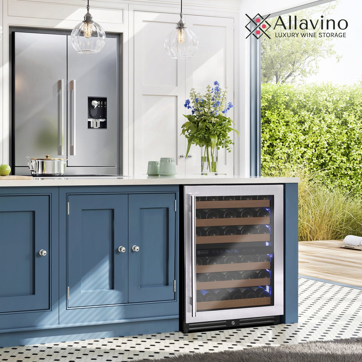 Allavino Reserva Series 51‑Bottle Dual Zone Built‑In Luxury Wine Refrigerator with Stainless Steel Door Right Hinge VSW5134D‑2SR