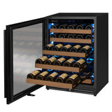 Allavino Reserva Series 51‑Bottle Single Zone Built‑In Luxury Wine Refrigerator with Black Door Left Hinge VSW5134S‑1BL