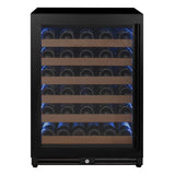 Allavino Reserva Series 51‑Bottle Single Zone Built‑In Luxury Wine Refrigerator with Black Door Left Hinge VSW5134S‑1BL